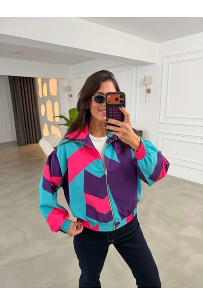 Elif Özbey Butik Mor 80'ler Vintage Ceket