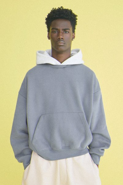 Bershka Kontrast detaylı kapüşonlu sweatshirt
