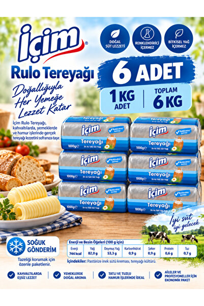 İçim TEREYAĞ 1000 GRx6 Adet