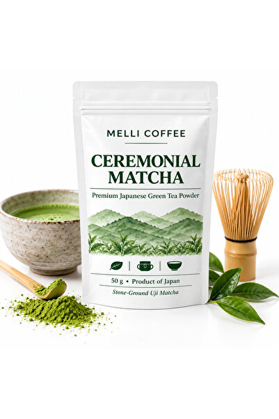 MELLI COFFEE Ceremonial Matcha 50g – Mremium Grade – Japonya Menşei