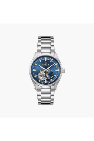 Omax Men's Automatic Round 40 MM Butterfly Buckle Watch | OAOR035P46S