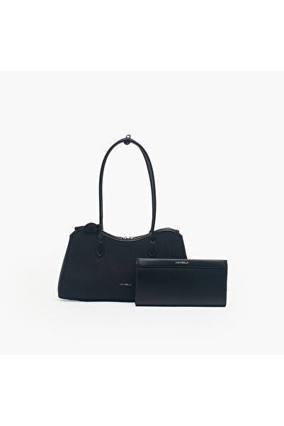 Chrisbella Textured Tote Bag with Pouch