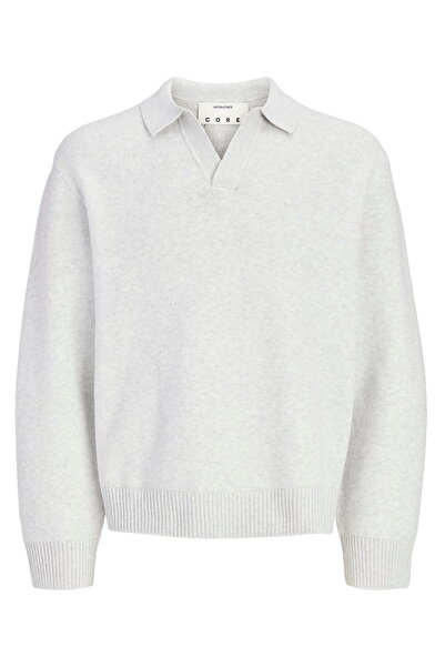 Jack & Jones Men's Loose Fit Split Collar Knitwear Polo Top - Legacy
