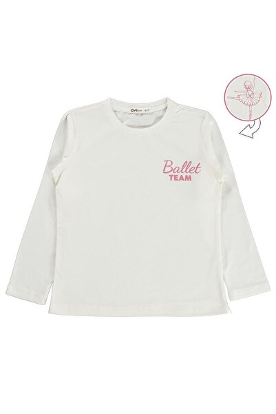 Civil Girls Ballet Team Printed Sweatshirt for Ages 6-9 - Ecru