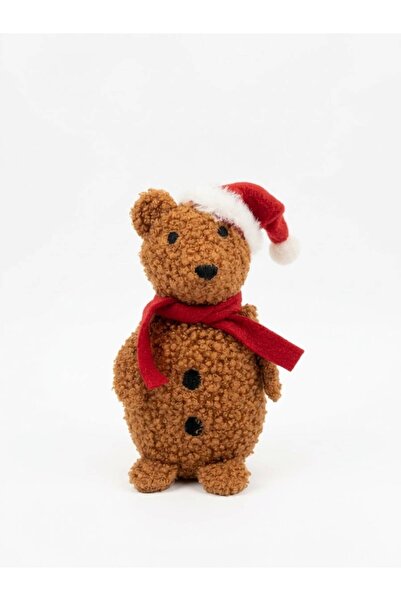 OEM Christmas Globe Decoration - Teddy Bear with Santa Hat and Scarf, 13 cm