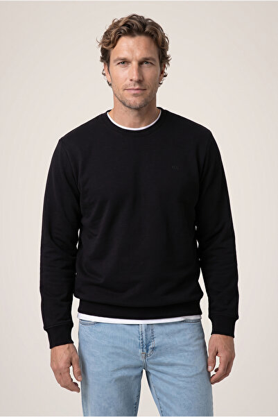 Kiğılı Crew Neck Regular Fit Cotton Warm Basic Sweatshirt