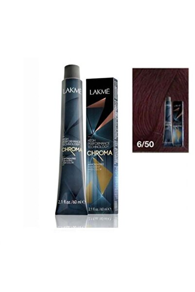 Lakme صبغة شعر كروما خالية من الأمونيا بلون أشقر داكن مموج رقم 1 6/50