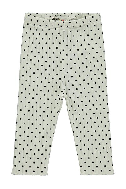 Civil Baby Polka Dot Print 6-18 Months Leggings - Ecru