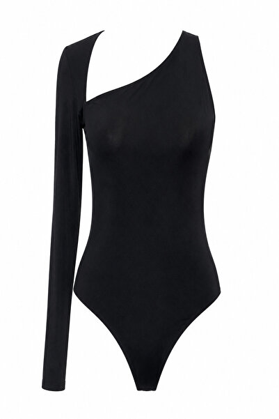 Özge Özgenç Dekolteli Tek Kol Bodysuit