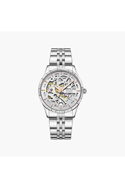 Kenneth Cole Silver Dial Stainless Steel Bracelet Automatic Watch for Women |...