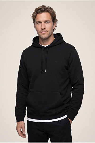 Kiğılı Hooded Pocketed Regular Fit Warm Cotton Basic Sweatshirt