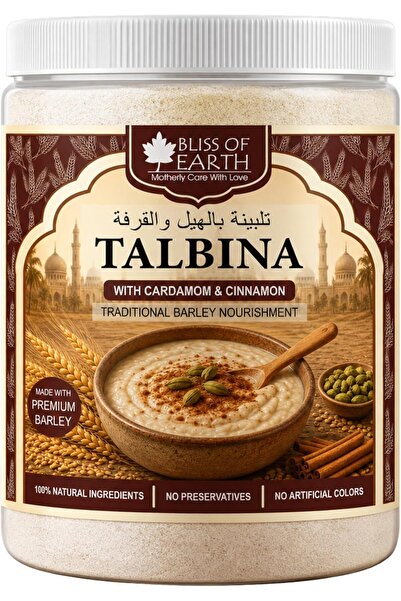 Bliss of Earth Talbina with Cardamom & Cinnamon 400g, Premium Barley Porridge...