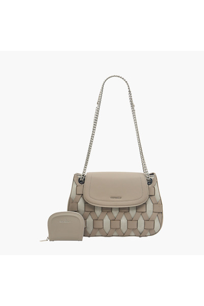 Chrisbella Panelled Crossbody Bag with Pouch