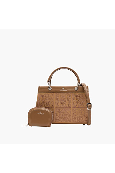 Chrisbella Embroidered Tote Bag with Pouch