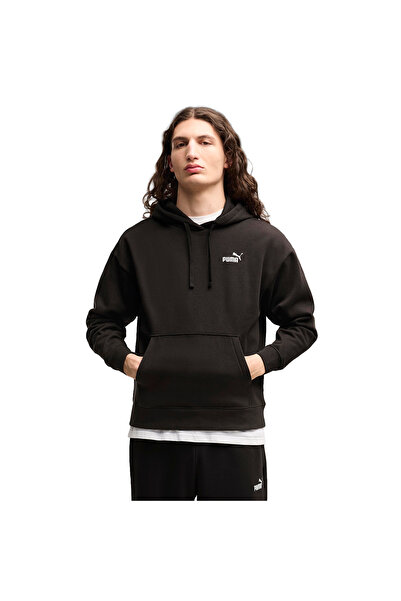 Puma Essentials Small No. 1 Logo Kadın Siyah Günlük Stil Sweatshirt 68239601