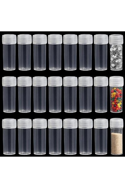 TERRIFI 120 Pieces Plastic Sample Storage Bottles, 5ml Clear Mini Vials with ...