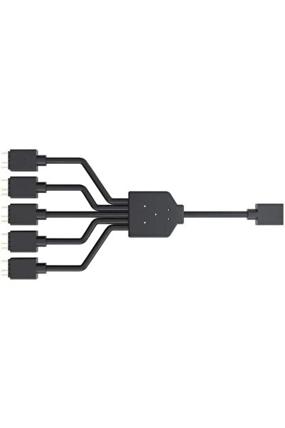Cooler Master 1-To-5 ArGB Splitter Cable / 5V - Support 3-Pin ADDRessable RGB - Led Sync Cable For Masterfan/Masterliquid ArGB Series Support(ArGB 1-To-5 Splitter)