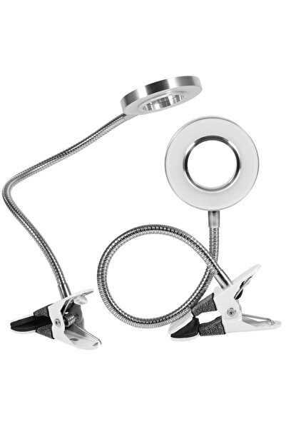 Lovesta Home 8x magnifying glass with clip-on usb desk lamp for reading and b...