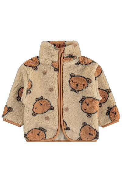 DOFİ Baby Zippered Cardigan for 6-18 Months - Beige