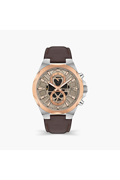 Kenneth Cole Modern Dress Sport Leather Strap Multifunction Watch for Men | K...