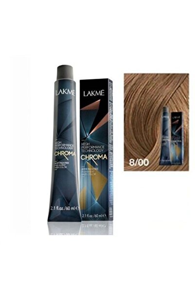 Lakme صبغة شعر كروما خالية من الأمونيا بلون أشقر فاتح رقم... 8/00