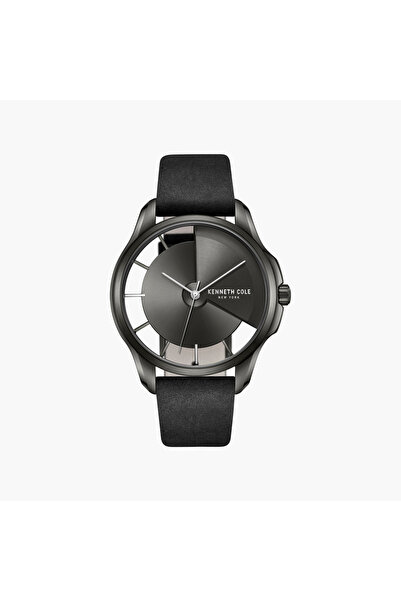 Kenneth Cole Modern Classic-Transparency Genuine Leather Strap Analog Watch f...