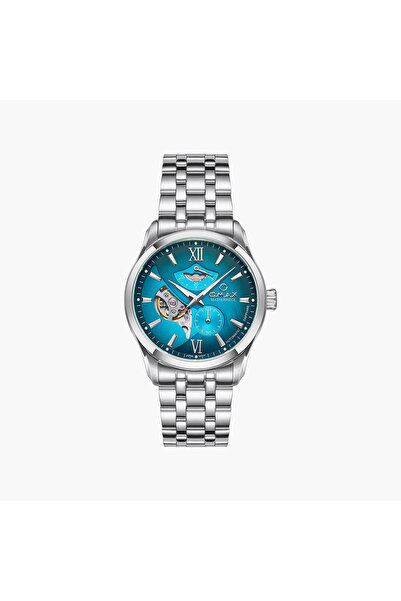 Omax Men's Automatic Round 40 MM Butterfly Buckle Watch | OAOR006P06I