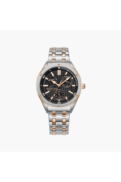 Kenneth Cole Modern Dress Sport Silver Rose Gold Stainless Steel Bracelet Mul...