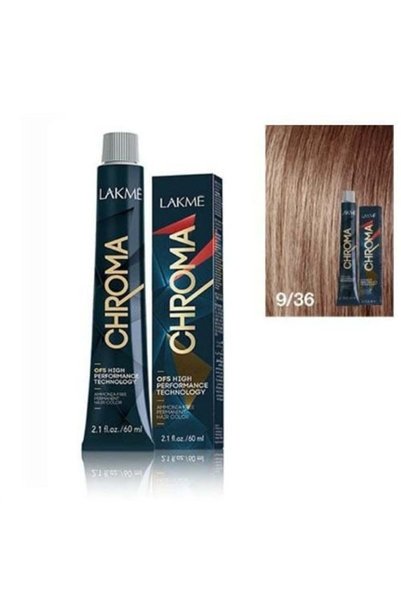 Lakme صبغة شعر كروما خالية من الأمونيا بلون أشقر ذهبي فاتح جداً رقم ١ 9/36