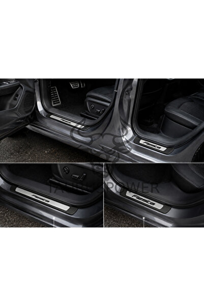 TAURUSPOWER Abs+Chrome Door Sill Compatible with Ford Fiesta 2018 and Above