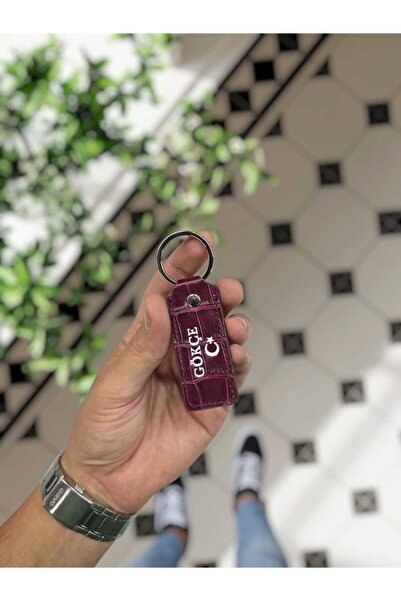 VİSSO 1020 Hakiki Deri İsme Özel Anahtarlık Kişiye Özel Deri Ürün