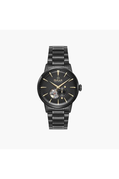 Omax Men's Automatic Round 40 MM Butterfly Buckle Watch | OAOR004M22Y