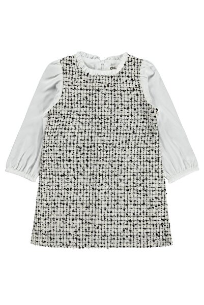 Civil Girls Φόρεμα Tweed με Πουκάμισο για Ηλικίες 2-5 ετών - Μαύρο