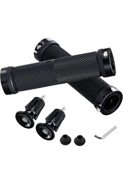 X SPRING Bike Handlebar Grips, Non Slip Rubber Bicycle Handle Grips with Alum...