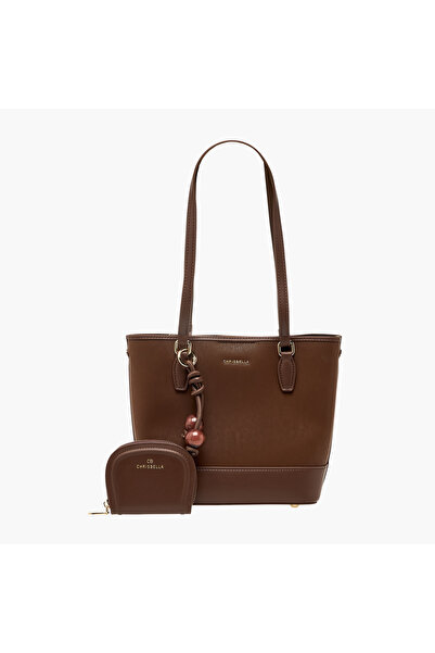 Chrisbella Textured Tote Bag with Pouch