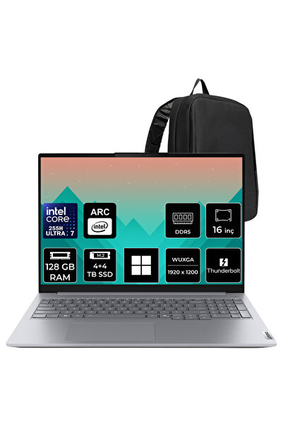 LENOVO ThinkBook 16 G8 IAL Intel Core Ultra 7 255H 128GB RAM 4TB + 4TB SSD Ar...