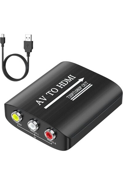 X SPRING محول AV إلى HDMI، لتحويل أجهزة الواجهات AV إلى واجهة HDMI، محول AV إ...