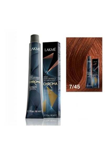 Lakme Chroma Ammonia-Free Hair Dye Medium Copper Wavy Blonde No. 7/45