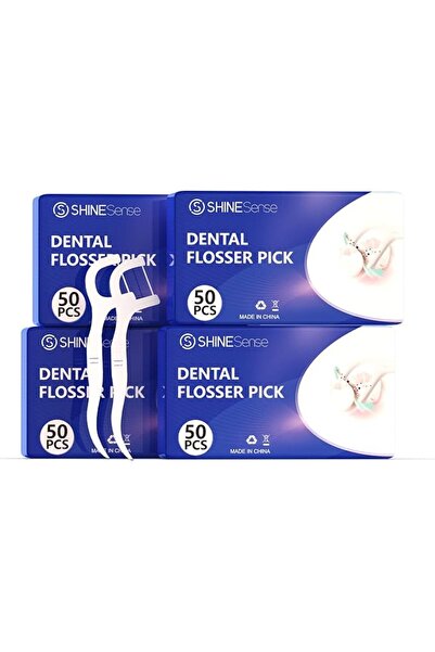 SHINESense Dental Floss Picks with Travel Box, 200 PCS Interdental Brushes Fl...
