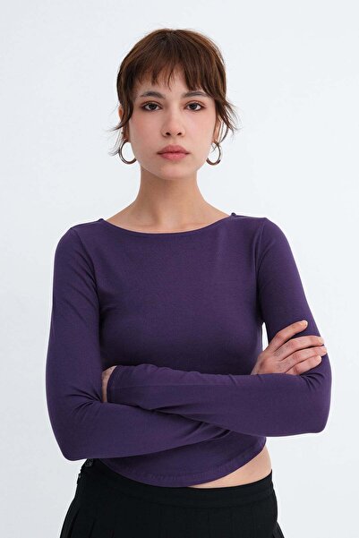 Addax Crew Neck Basic Blouse B1025