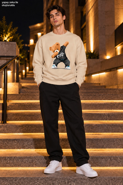caddekombin Men's Hoodie-Crew Neck Casual Regular Fit Sweatshirt with Teddy B...