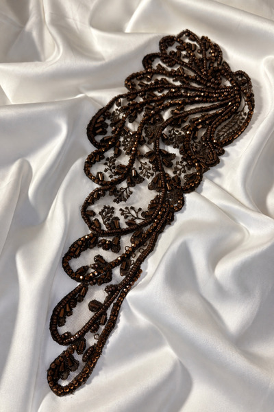 jasmina store taşlı boncuklu tül aplike motif