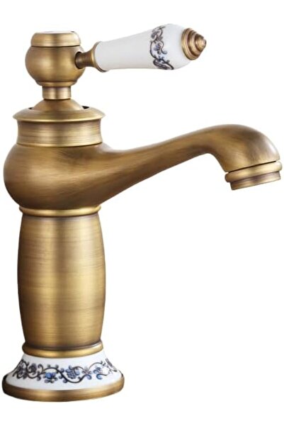 Generic Vintage Bathroom Basin faucet, Antique Brass Single Handle Faucet wit...