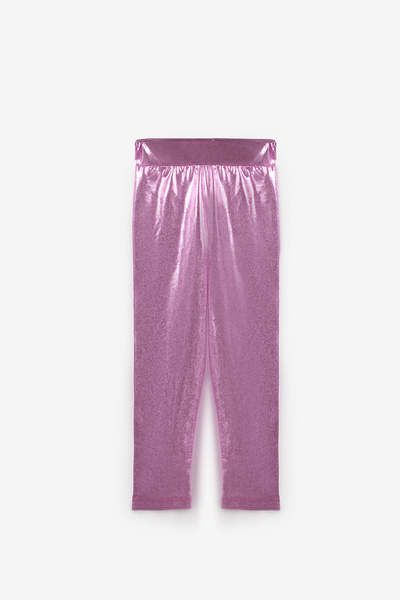 Le Mabelle Pink Shiny Girls' Tights - Huete
