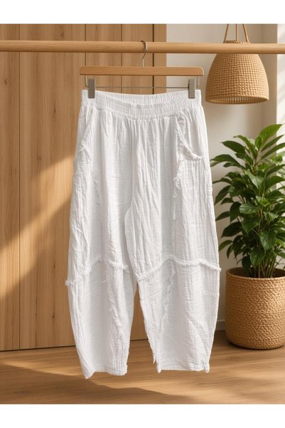 Aksoy Authentic Pis Dikiş Muslin Pants