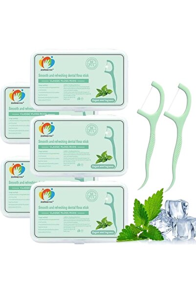 DMG TECH Floss Picks, 250 Mint Flavored Flossers with 5 Travel Handy Box, Tee...