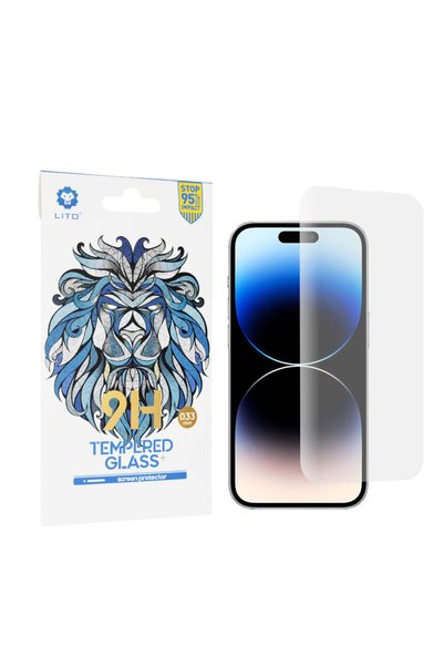 Lito Folie de protecție pentru iPhone 14 Pro, Sticlă clasică 2.5D - transparentă