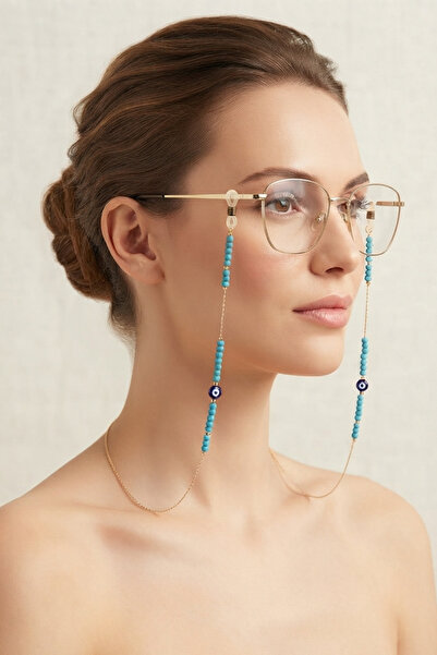 PETEK AKSESUAR Crystal Bead Evil Eye Glasses Chain