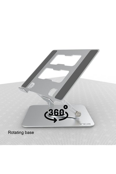 Inca INC-122G Metal Laptop Standı | 10-17 İnç 360° Döner Katlanabilir