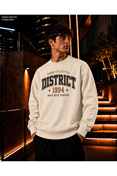 caddekombin Men's District and Taba 1994 Written Crew Neck Casual Regular Fit...